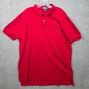 Polo Ralph Lauren Men's  Red Short Sleeve Cotton Polo Shirt Size 2XL